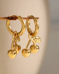 Cherry Hoop Earrings