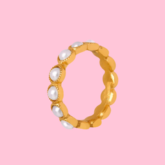 Gold Pearl Ring