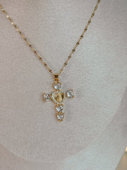 Heart Cross Necklace