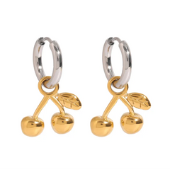 Cherry Hoop Earrings
