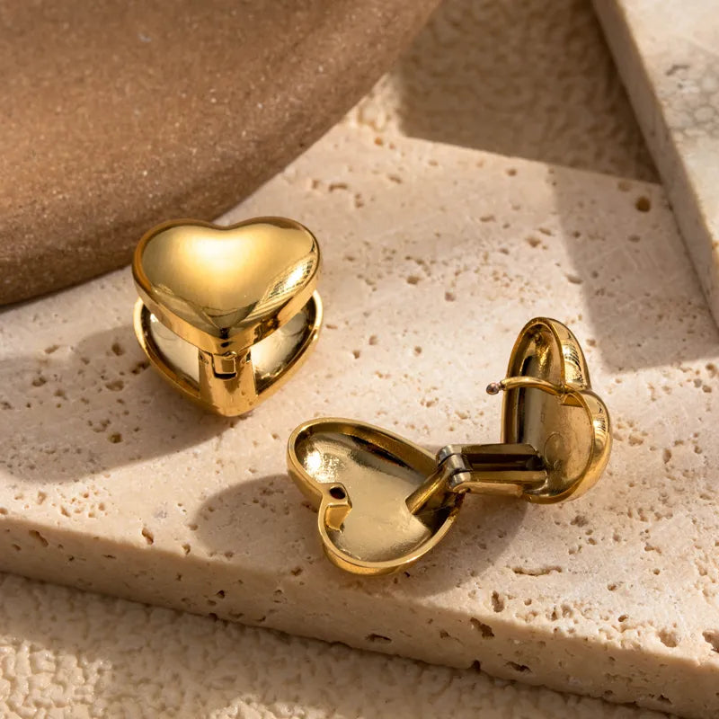 Heart Hoop Earrings – Elegant & Playful Statement Hoops