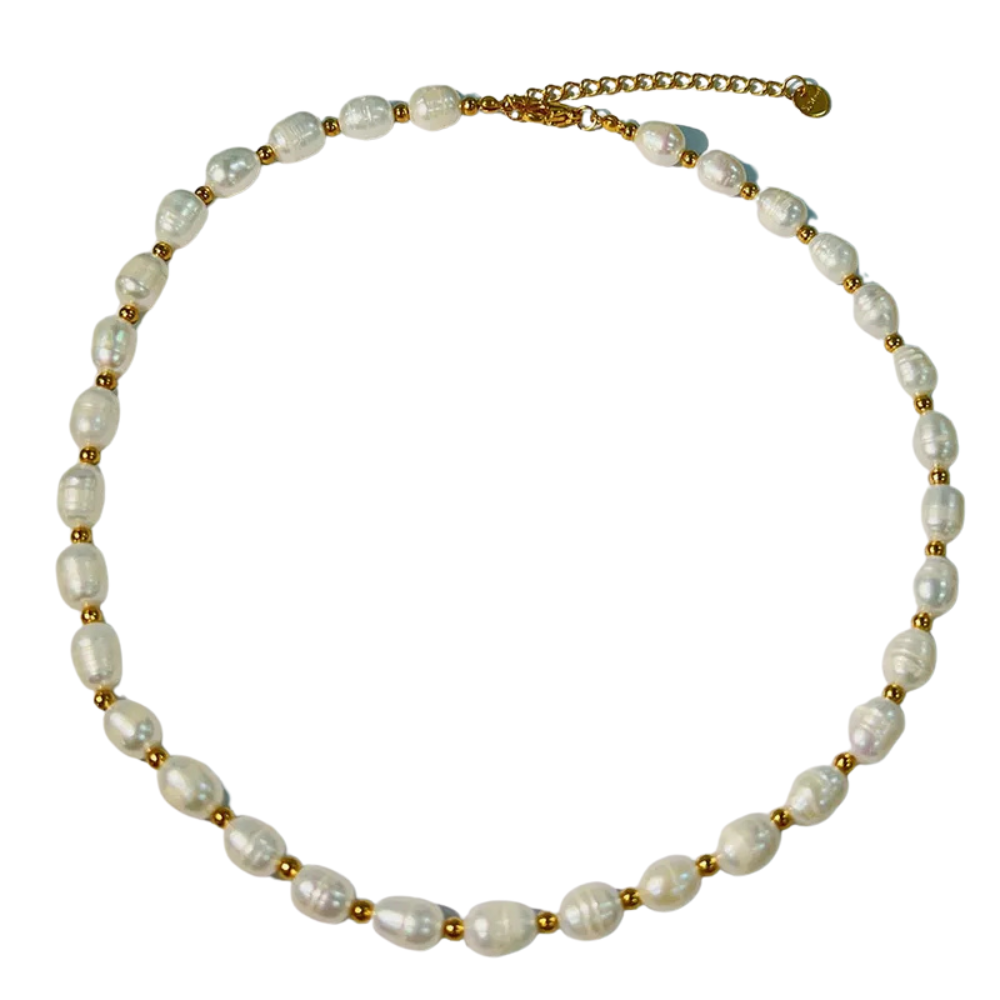 Gold Pearl Necklace