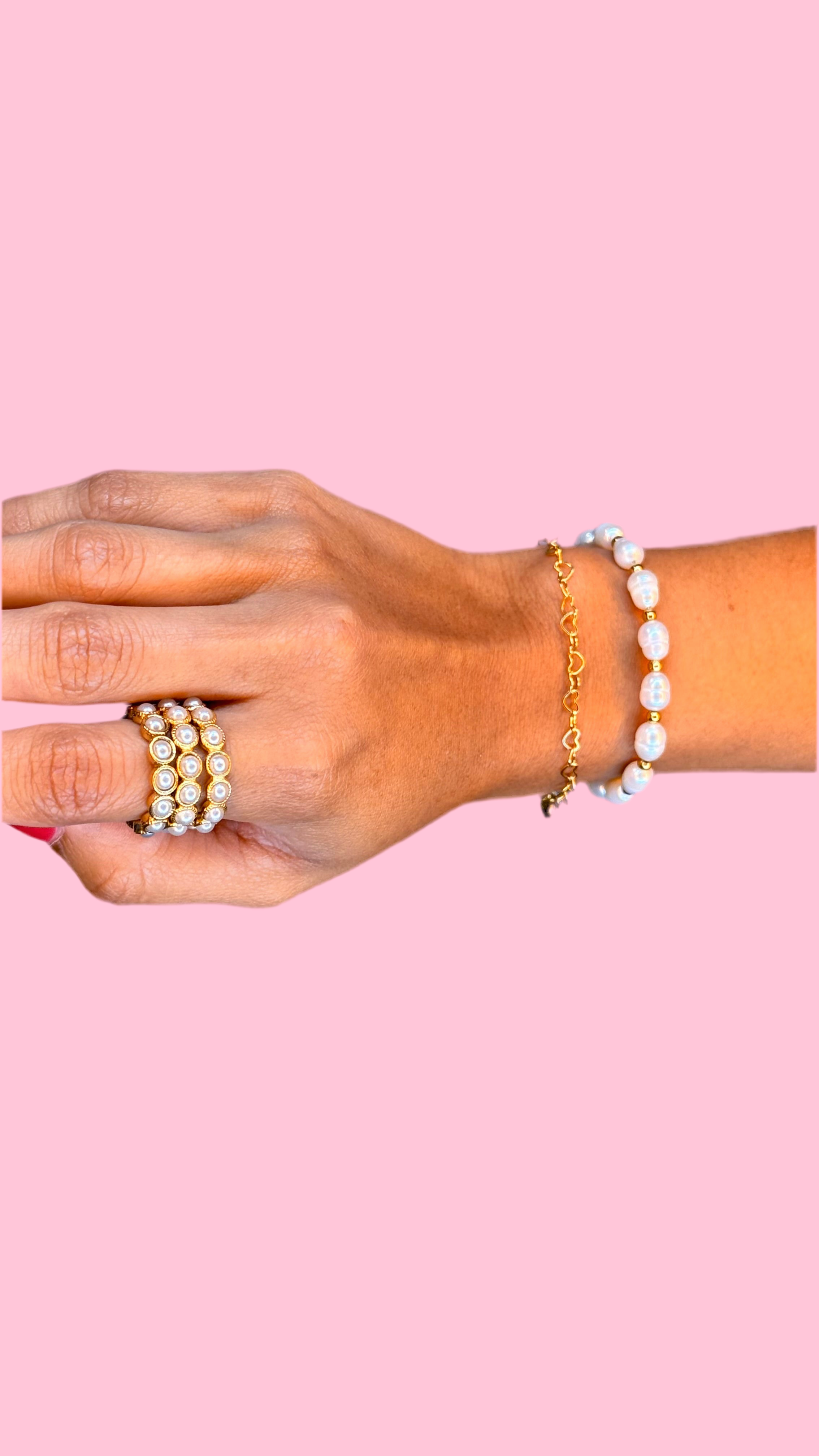 Gold Pearl Bracelet