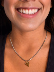 Gold Beads Heart Necklace