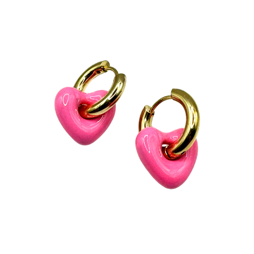 Color Heart Earrings