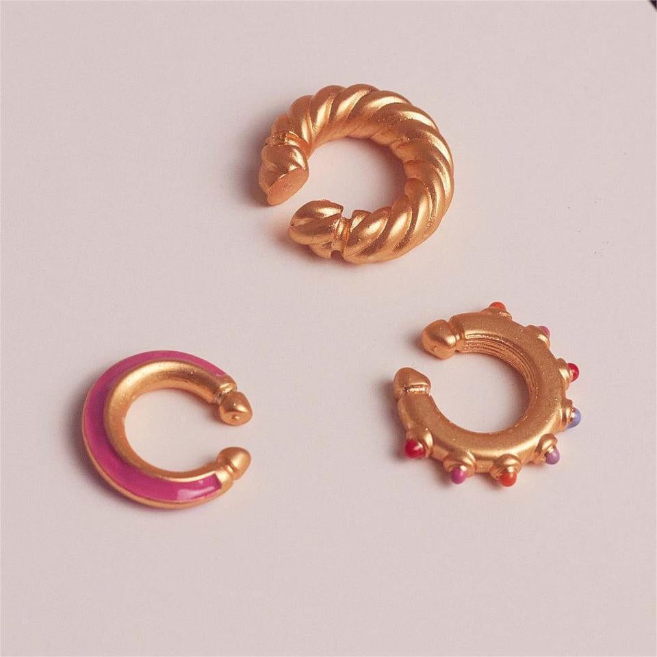 Pink-Gold Earcuff