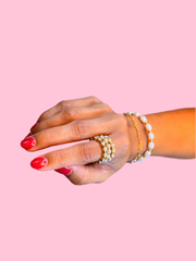Gold Pearl Ring