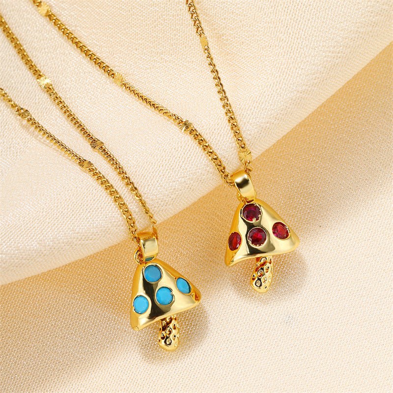 Mini Mushroom Necklace