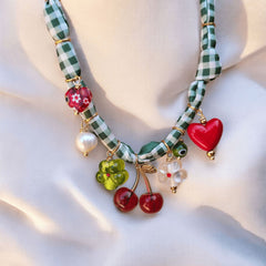Cherries Charm Necklace