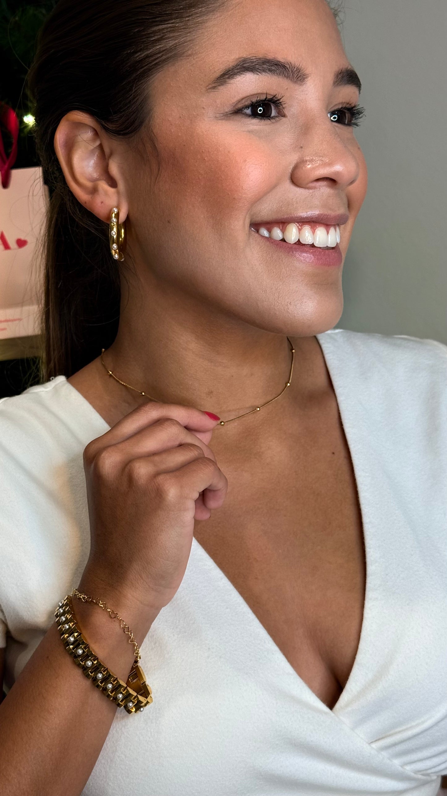 Gold Pellets Necklace