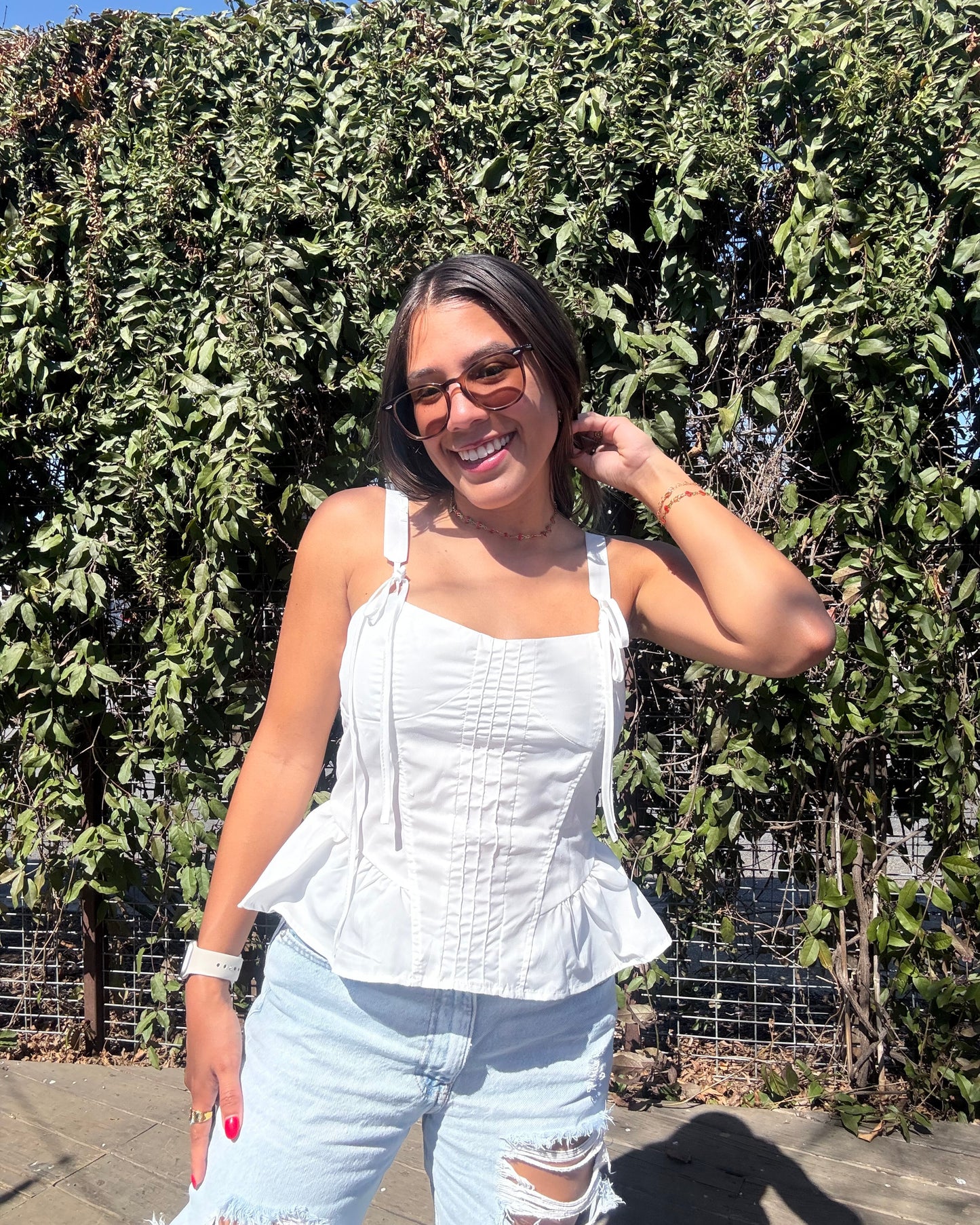 Megan Blouse - White Top