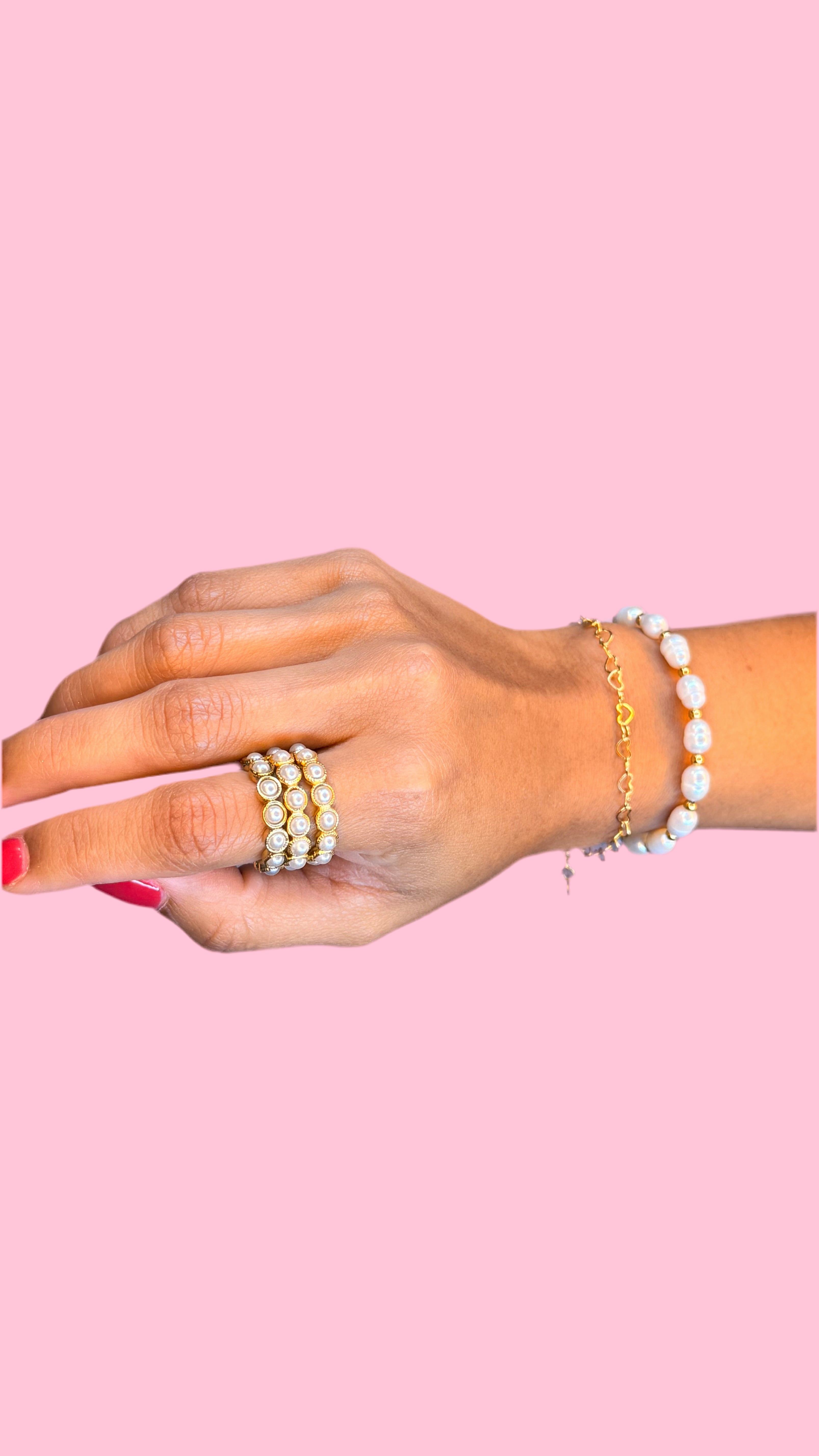 Gold Pearl Ring