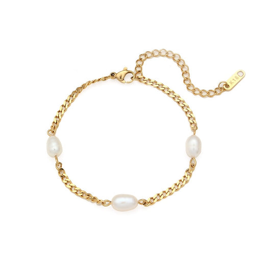 Gold Pearl Bracelet