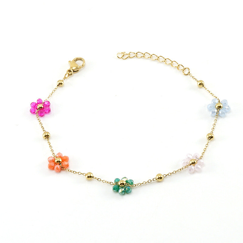 Colorful Flowers Bracelet