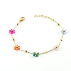 Colorful Flowers Bracelet