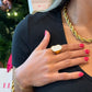 Chunky Mother of Pearl Gold Ring
