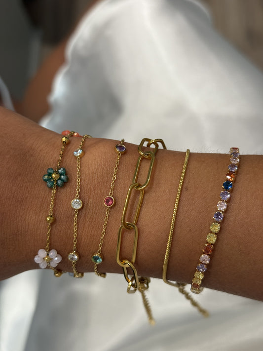 Colorful Flowers Bracelet
