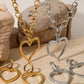 Chunky Hollow Heart Necklace