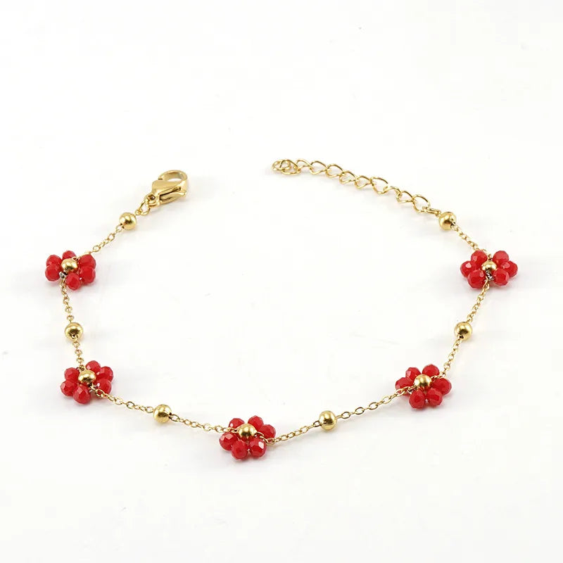 Colorful Flowers Bracelet – Playful & Dainty Floral Jewelry