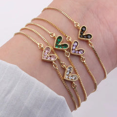 Colorful Heart Bracelet – Playful & Dainty Coquette Jewelry